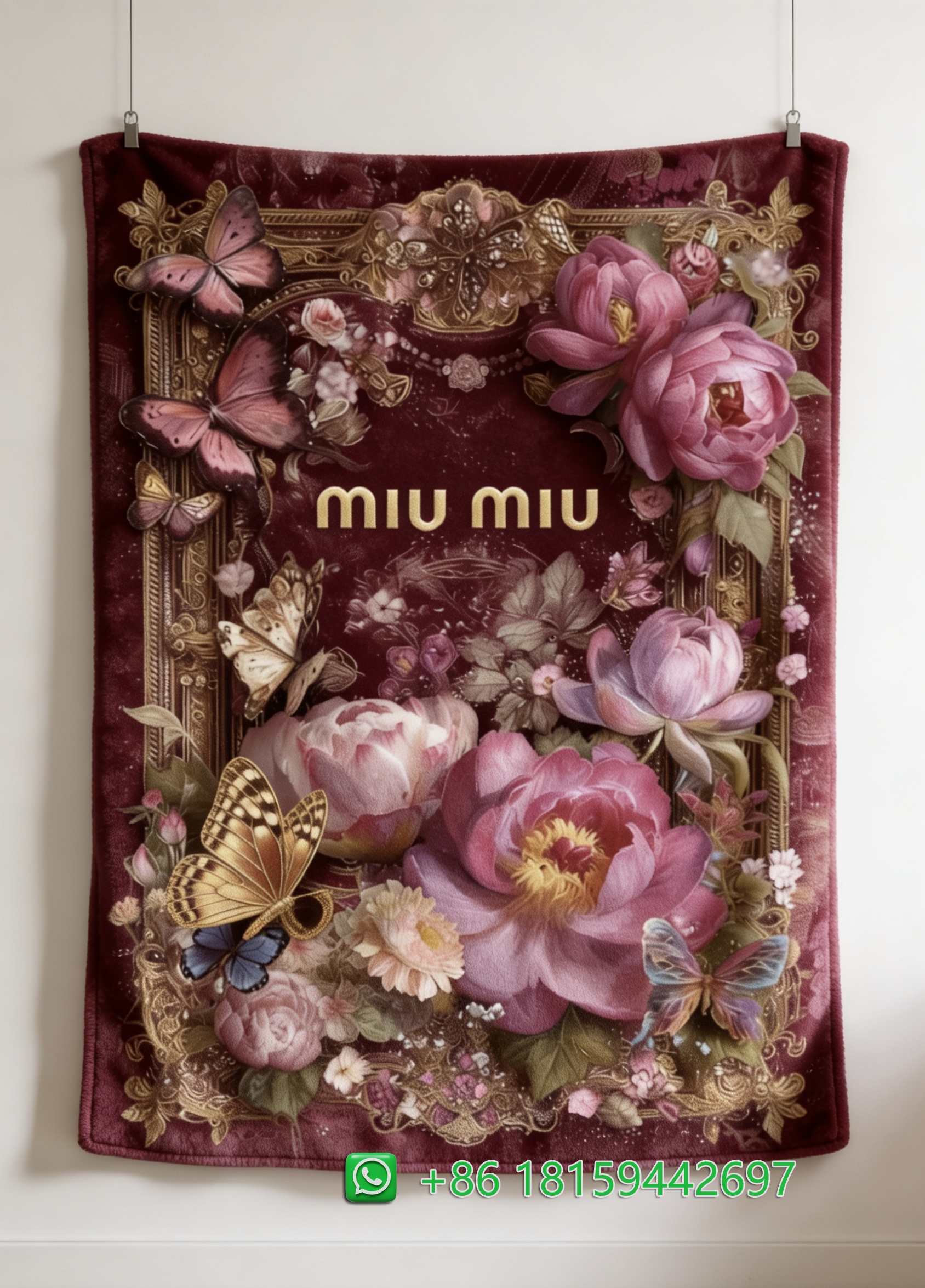 Miumiu Throw Blankets